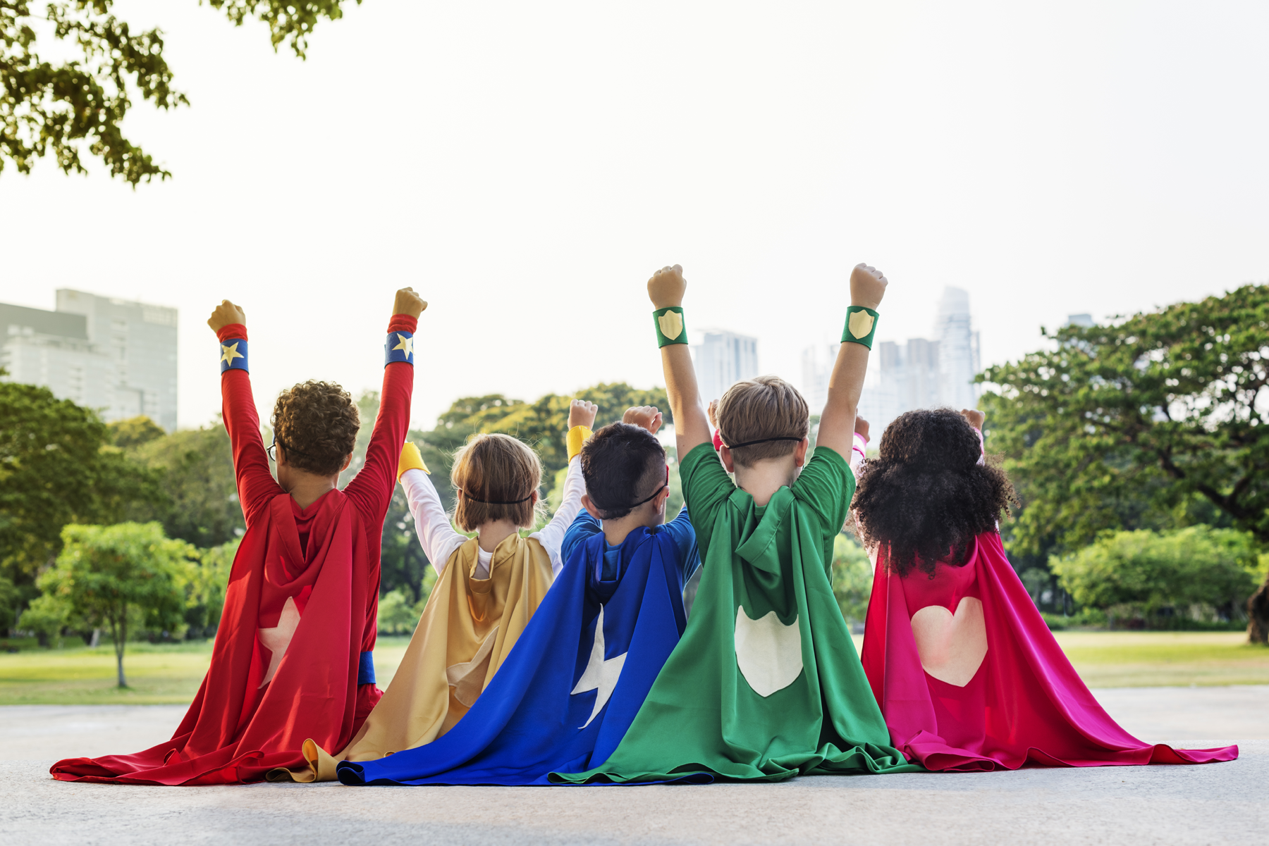 kids in superhero costume